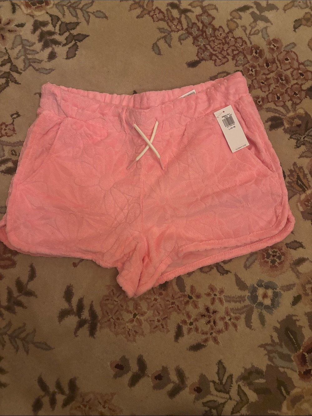 Old Navy Terry Cloth Cozy Coral Pink Plush Lounge Shorts